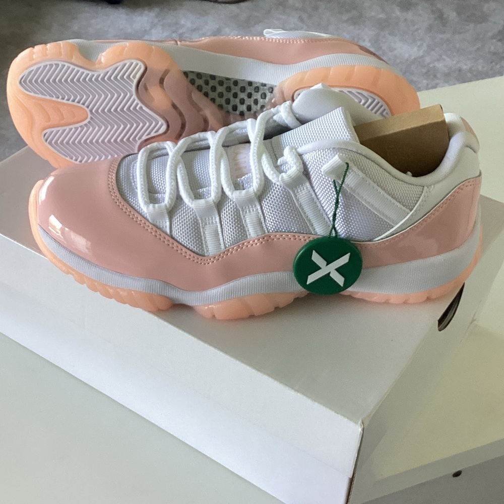 Baby pink and white chic sneakers